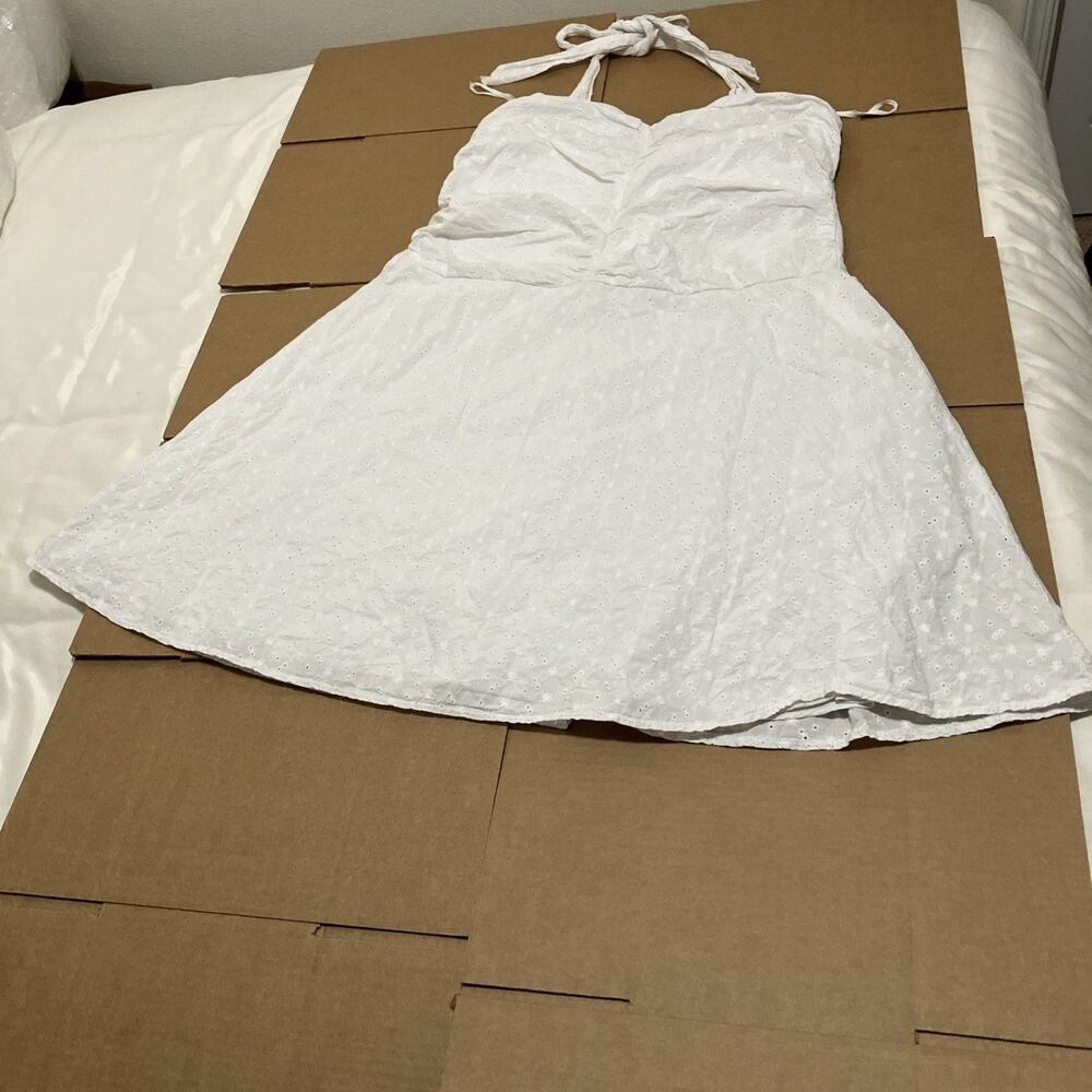 torrid White Eyelet Halter Maxi Dress